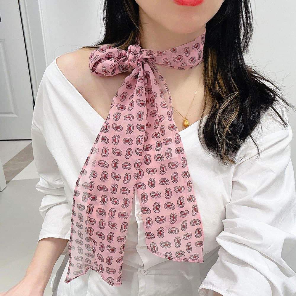 Literário Retro de alta densidade Granular Chiffon posicionamento lenço de seda cachecol feminino longo high-End Streame