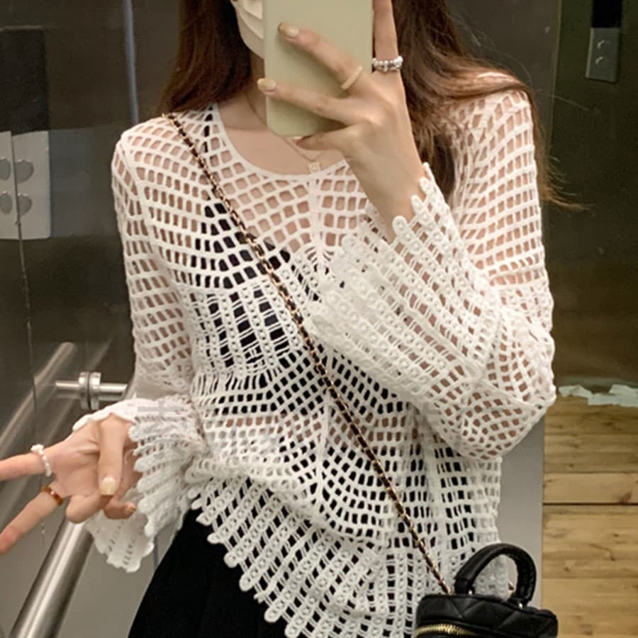 Boneca oca manga com decote em v camisola feminina verão novo estilo estilo preguiçoso tamanho grande blusa solta topo