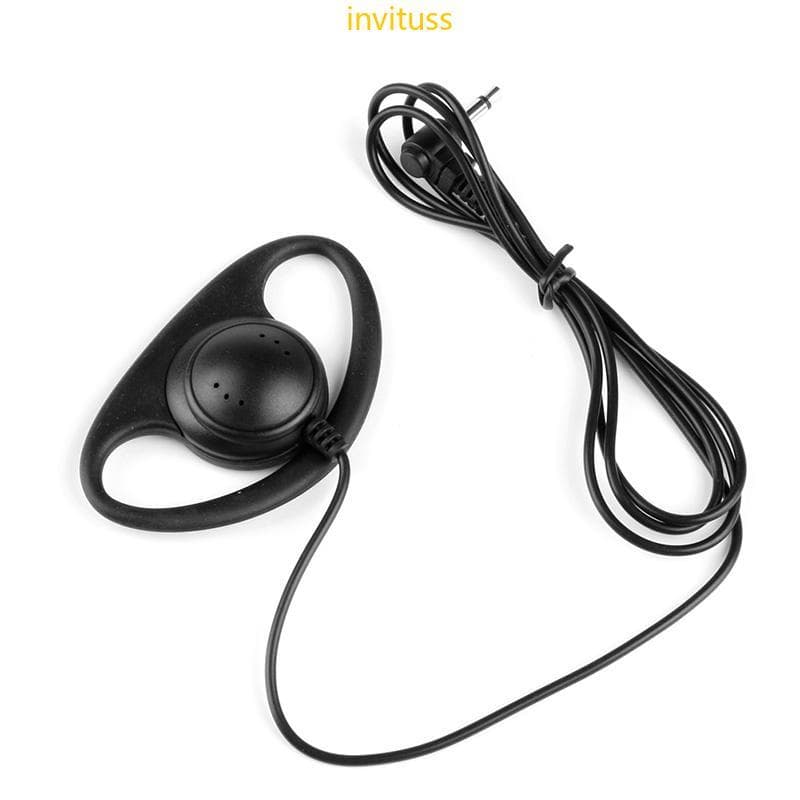 Inv 3 5mm D-Shape Ouça Apenas Fone Ouvido Para Rádios Bidirecionais Radio