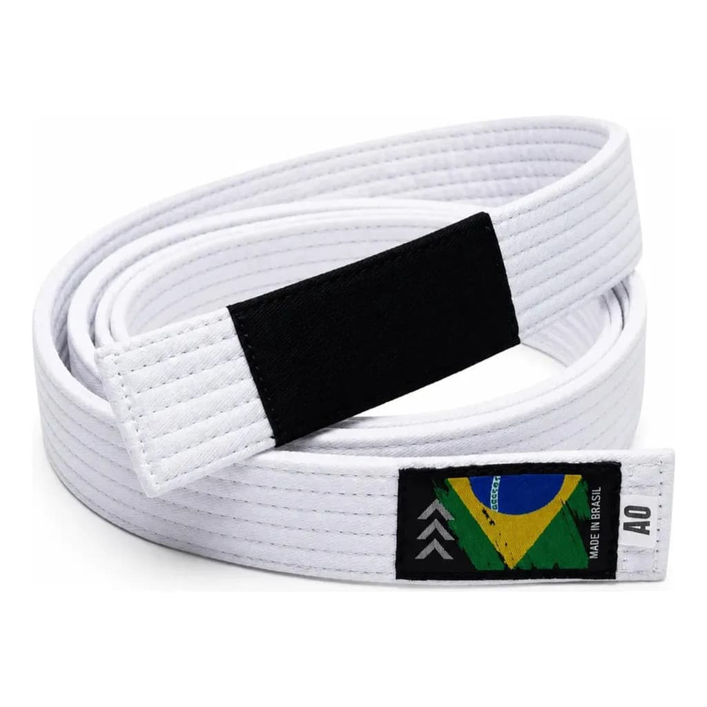 Faixa Jiu Jitsu Sequência 100% Algodão Reforçada 6 Costuras Com Ponta Graduação Infantil Adulto Profissional
