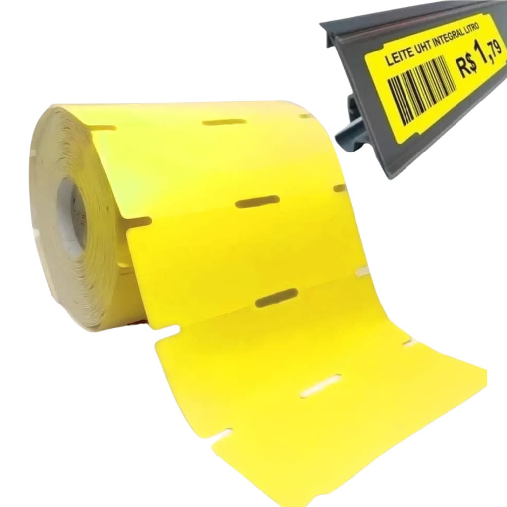 1 Rolo Etiqueta Gondola105x30 Térmica Amarela NÃO USA RIBBON