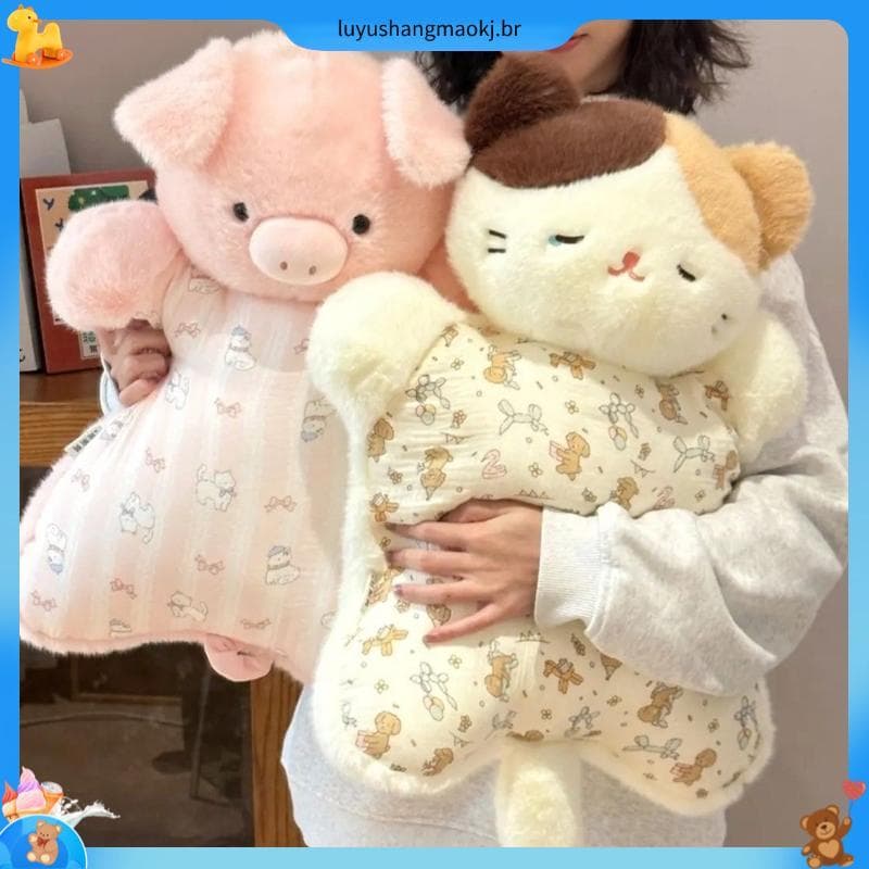 Saco de feijão boneca travesseiro elefante brinquedo de pelúcia boneca menina dormir travesseiro descompressão dormir ab