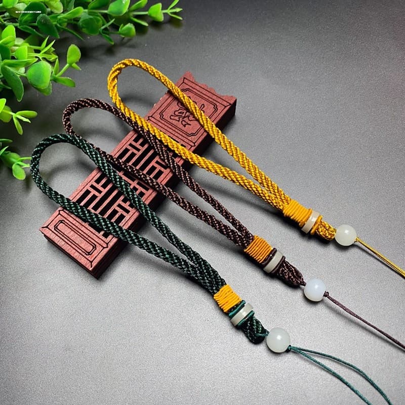 Novo High-End mão-tecido alça grossa corda Wenwan lidar com peça cordão masculino pendurado corda de pulso cordão de cin
