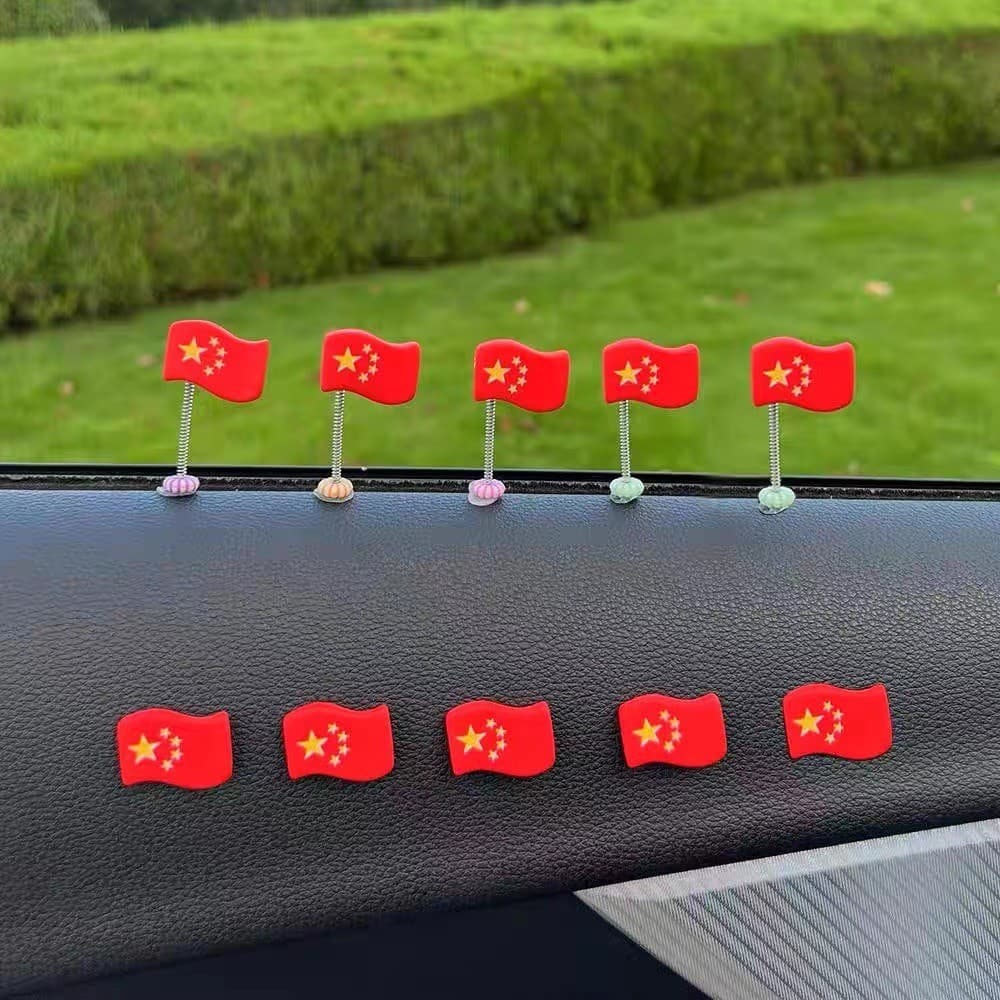 Cinco estrelas patriótica pequena bandeira ornamentos painel de controle Central do carro espelho retrovisor cabeça móve