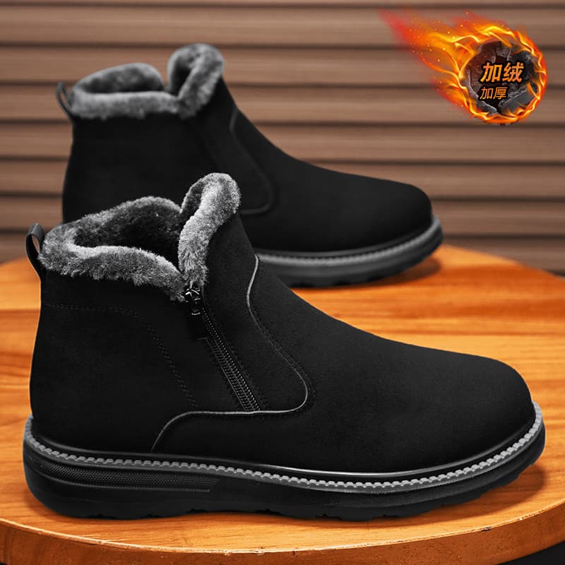 Botas de neve masculinas de lã de inverno espessada pele quente integrada sapatos de algodão nordeste menos 40 graus sap