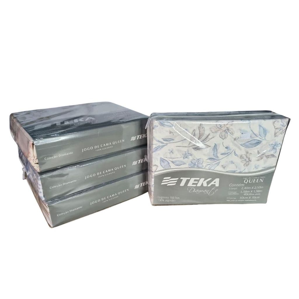 Jogo de Lençol Teka Diamante 4 Peças Queen