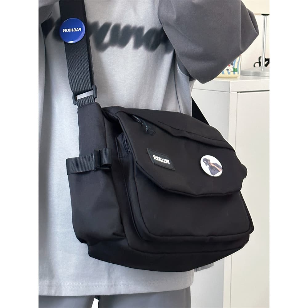 Ins estudante universitário saco do mensageiro classe Casual mochila bolsa de ombro estilo japonês feminino Harajuku Ret