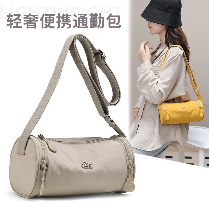 Bolsa bolsa feminina Moda leve travesseiro saco feminino 2025 novo estilo Casual All-Match barril Cross-corpo saco simpl