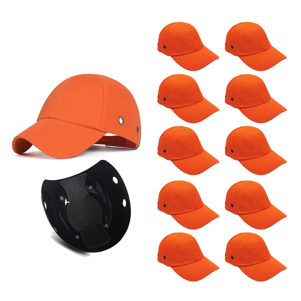 Bone com Capacete Seguranca EPI Kit 10 Uni Obra Reparo Casquete Construcao Oficina Trabalho Protecao Resistente