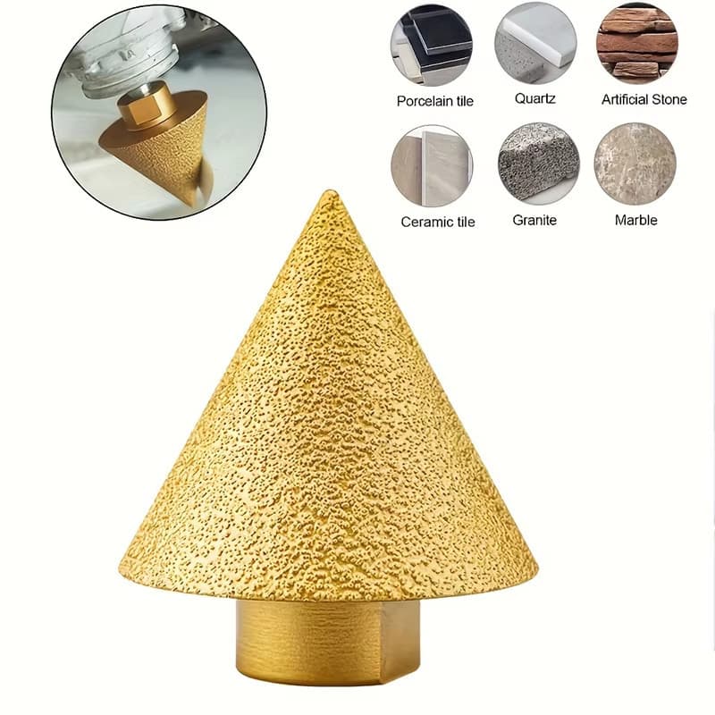 M14 Rosca Diamante Chanfro Bit Telha Cabeça 50mm De Moagem Chanfradura Broca Cone