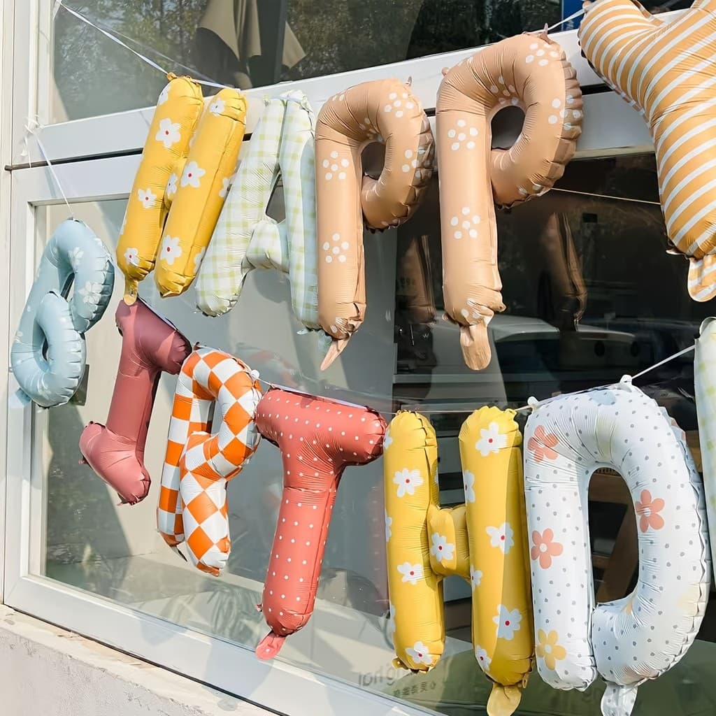 18 peças/conjunto, O Presente Mais Exquisito para o Festival, Conjunto de Balões de Letras Macaron de 16 polegadas, Conj