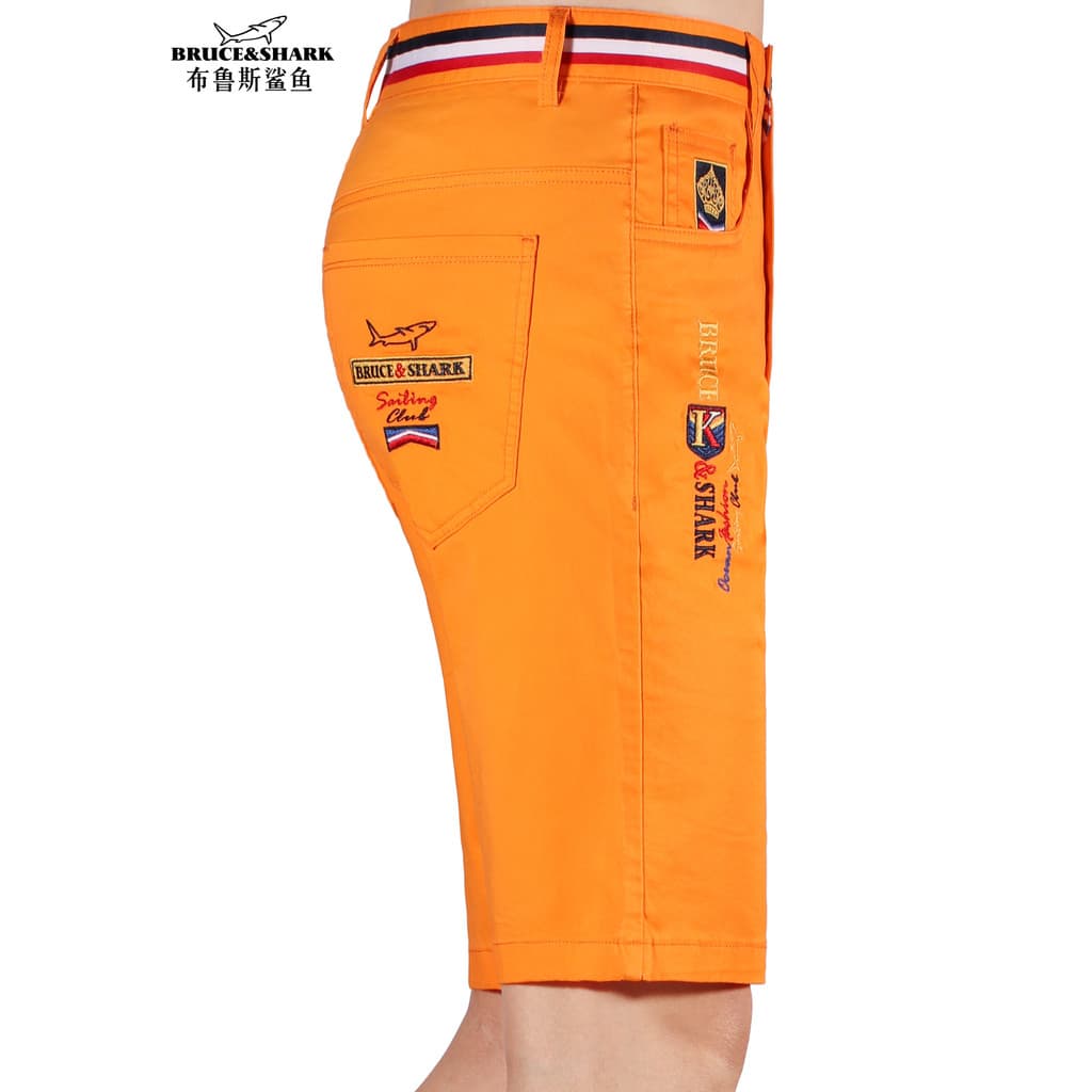 2026 verão novos Shorts masculinos finos calças casuais Bruce Shark masculino na moda solto em linha reta calças de cinc