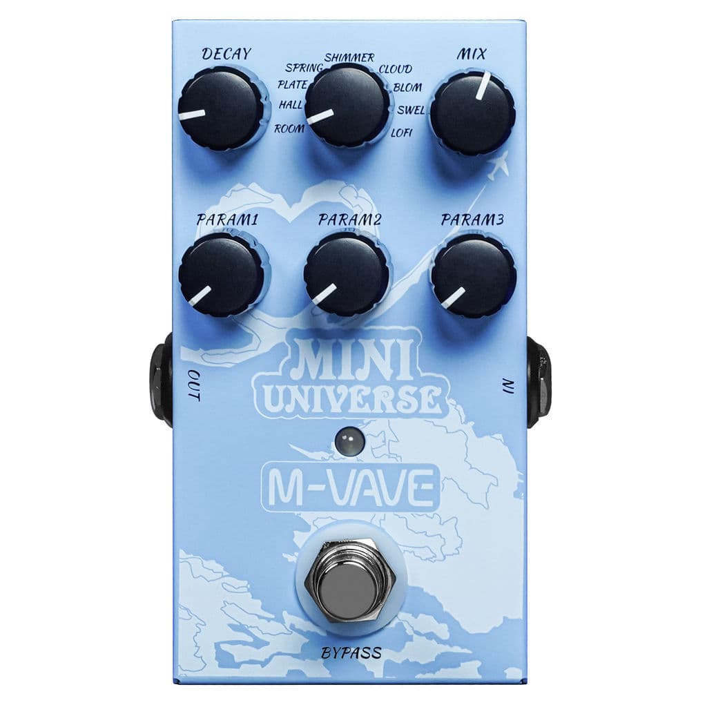 Pedal De Efeitos De Reverberação Digital M-vave Universe 9 Sala/Brilhante/Lofi/Almofadas De Mola Para
