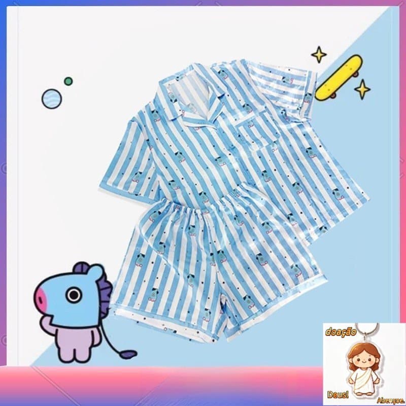Pijama / Camisola Bts Para Dormir / Cozinheiro / Koya / Mang / Rj / Shooky / Tata