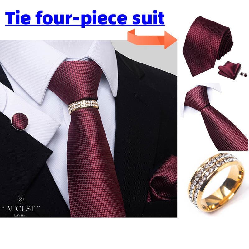 8CM Conferência Do Grupo De Gravatas Formal Masculina Festa De Casamento Godfather Conjunto De Luxo  Gravata