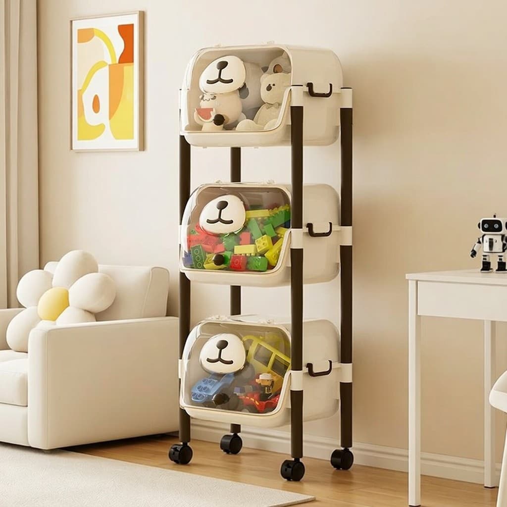 Rack de armazenamento para carrinho de lanche, organizador de sala de estar multicamadas de chão com rodas, rack de arma
