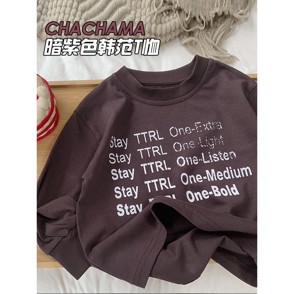 Chá mãe roupas infantis primavera outono novo estilo meninos estilo legal em torno do pescoço de manga comprida camiseta