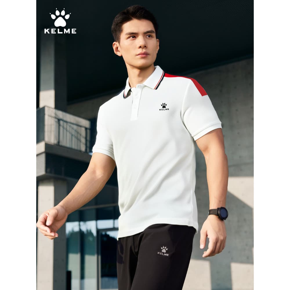Calmy camisa Polo verão puro algodão manga curta lapela camiseta negócios Casual esportes topo oficial carro-chefe produ