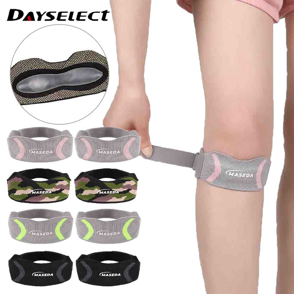 DAYSELECT Anti-Colisão Patela Strap Silicone Suporte Ajustável Correndo Fitness Esporte Joelheira