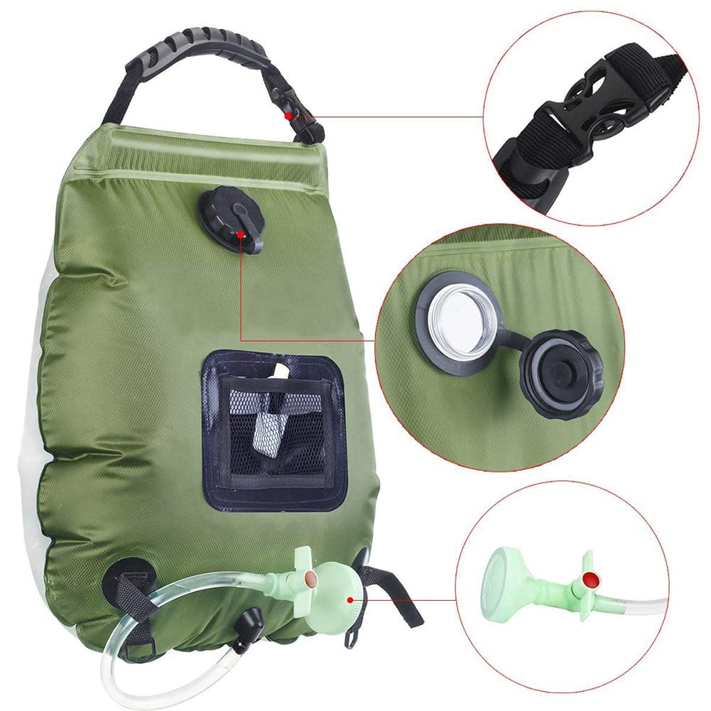 Saco de chuveiro portátil Solar ao ar livre acampamento saco de armazenamento de água campo saco de sol acampamento banh