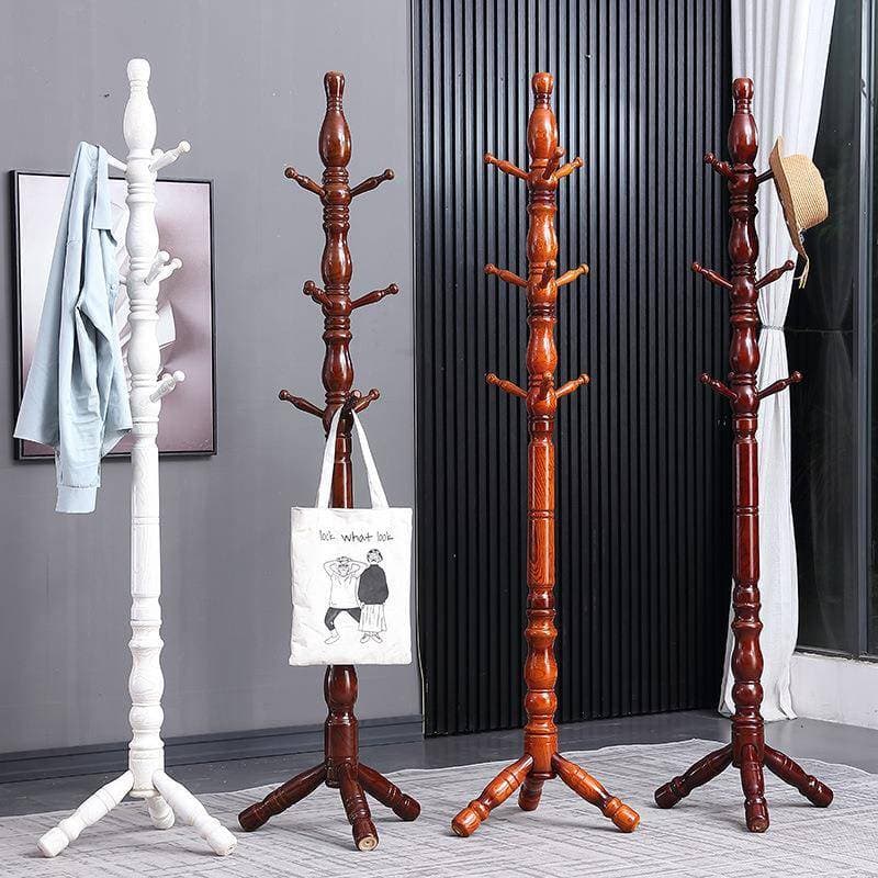 Cabide de madeira maciça de nogueira preta, chão doméstico, Vertical, roupas fortes, estilo chinês, sala de estar, disco