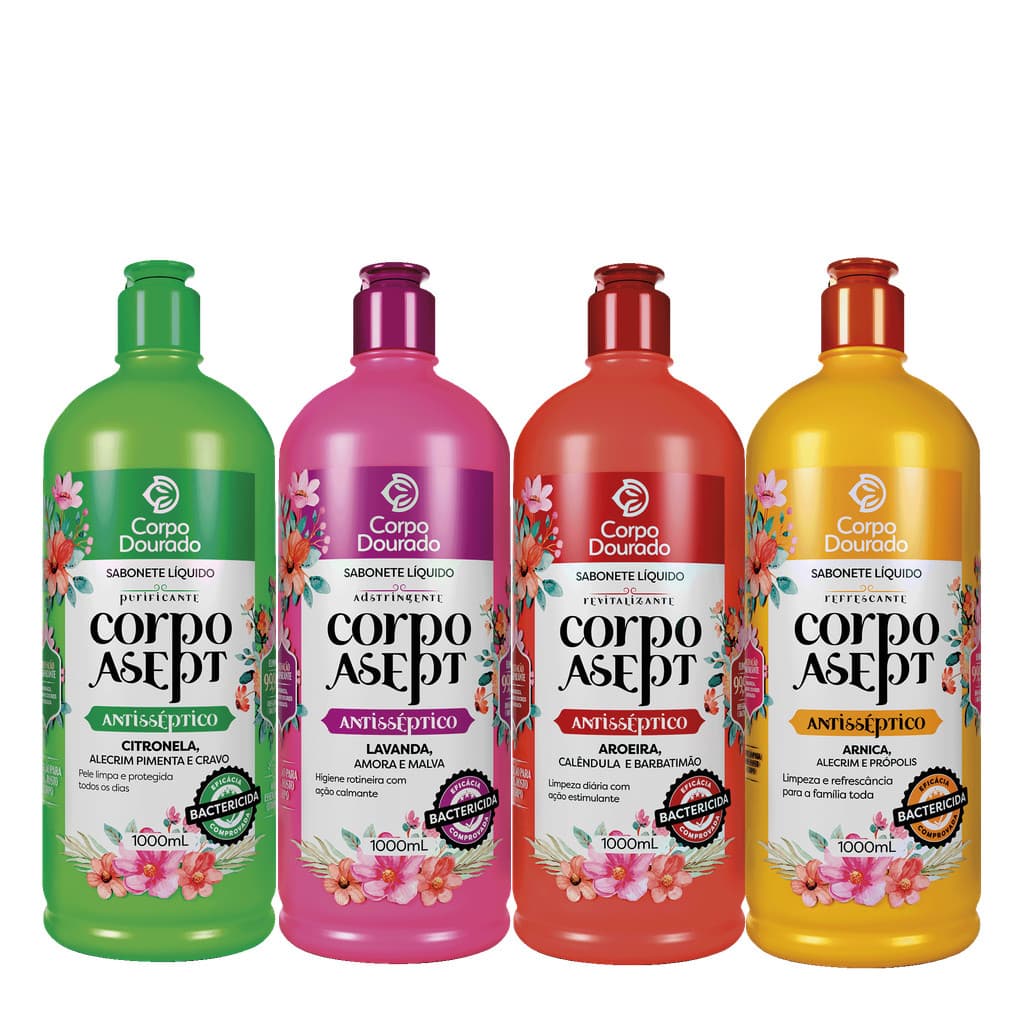 KIT -  PROMOCIONAL 4 SABONETE LÍQUIDO ASSEPT 1L (ALEATORIO)