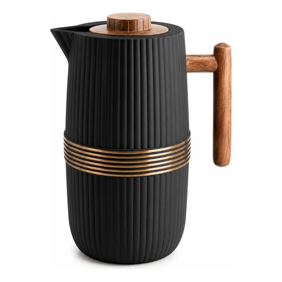 Garrafa Térmica De Café Chá Nero Wood Luxo 1l Click Tuut