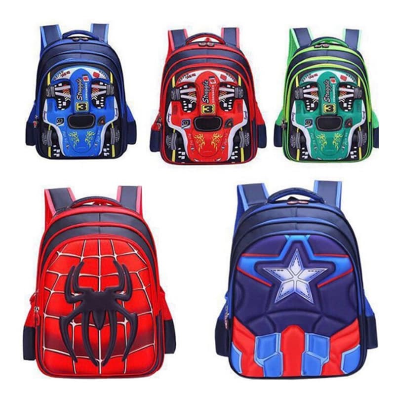 Spiderman jardim de infância faculdade classe mochila menino primeira série estudantes do ensino fundamental equipe amer