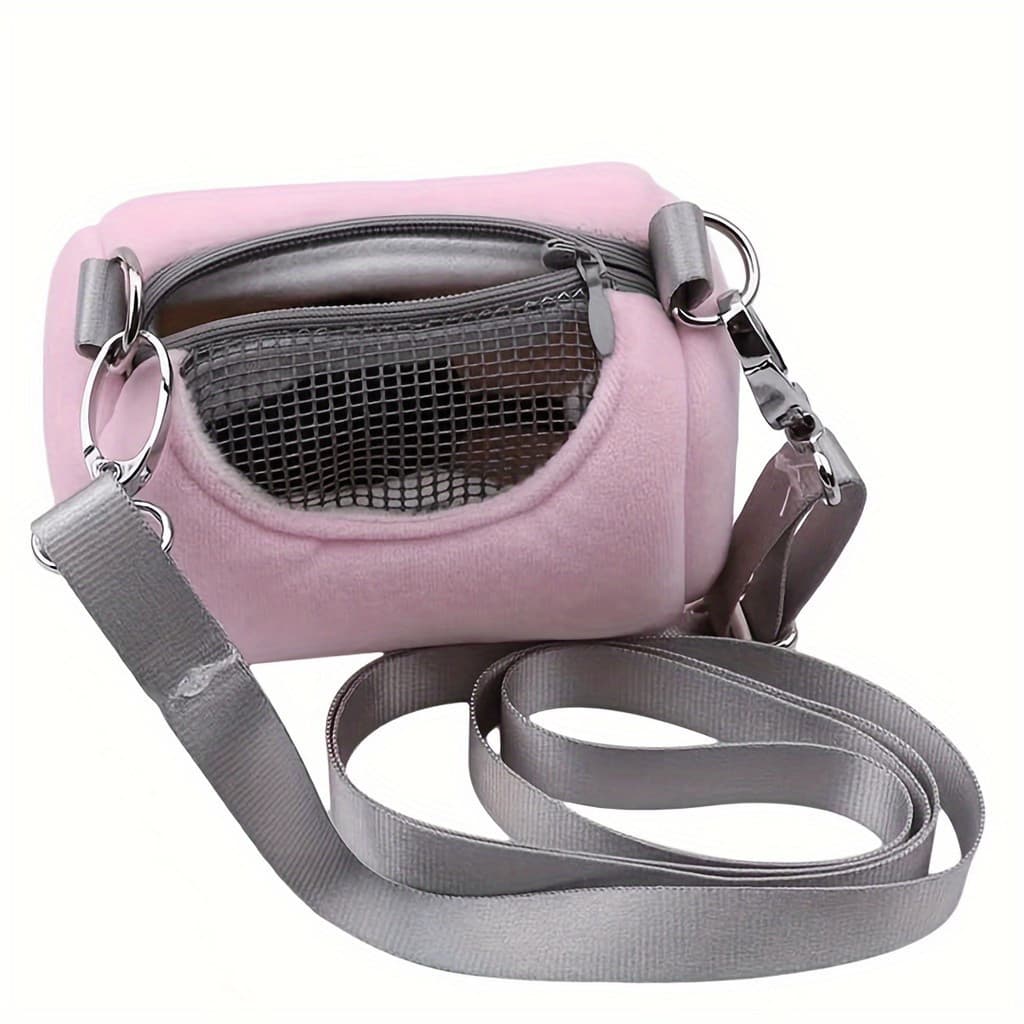 Mochila de Viagem para Hamsters Pequenos - Fechamento com Zíper, para Pequenos Animais de Estimação como Hamsters - Para