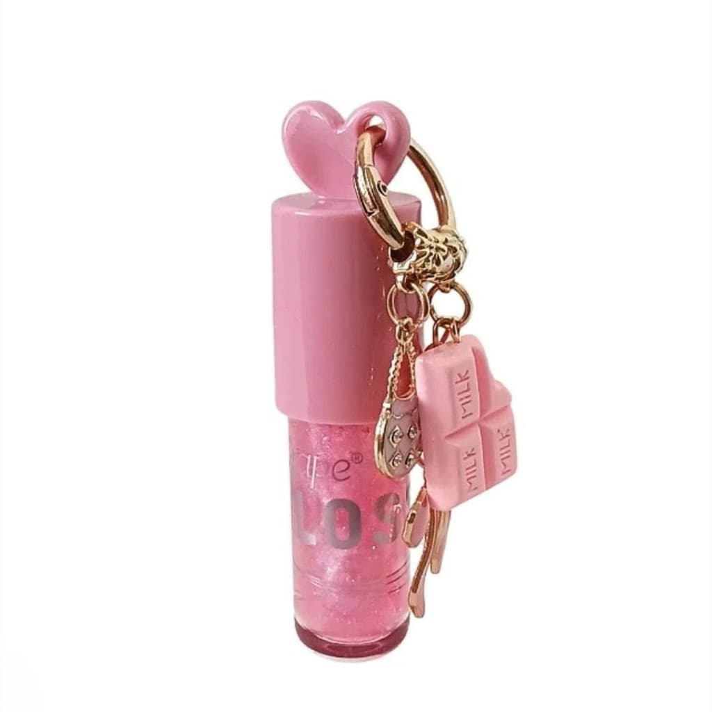 Lip Gloss com chaveiro rosa - Pink Grape