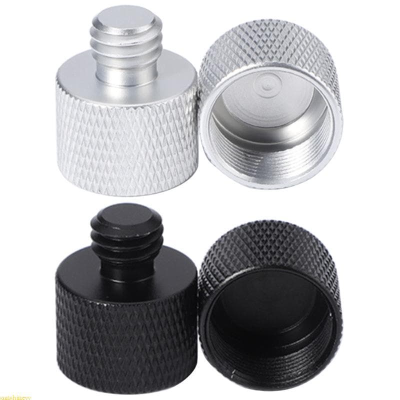 sunshineyy 2x Adaptador Suporte Microfone 5 8 Fêmea Para 3 8 Parafuso Montagem