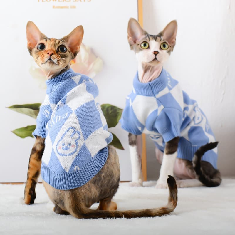 Alemão encaracolado roupas de gato sem pele gato outono inverno roupas manter quente dois três meses gatinho Pet camisol