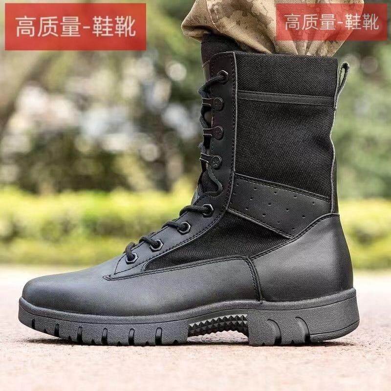 Botas de treinamento militar genuínas ao ar livre homens Ultra-leve respirável treinamento à prova de frio à prova dwate