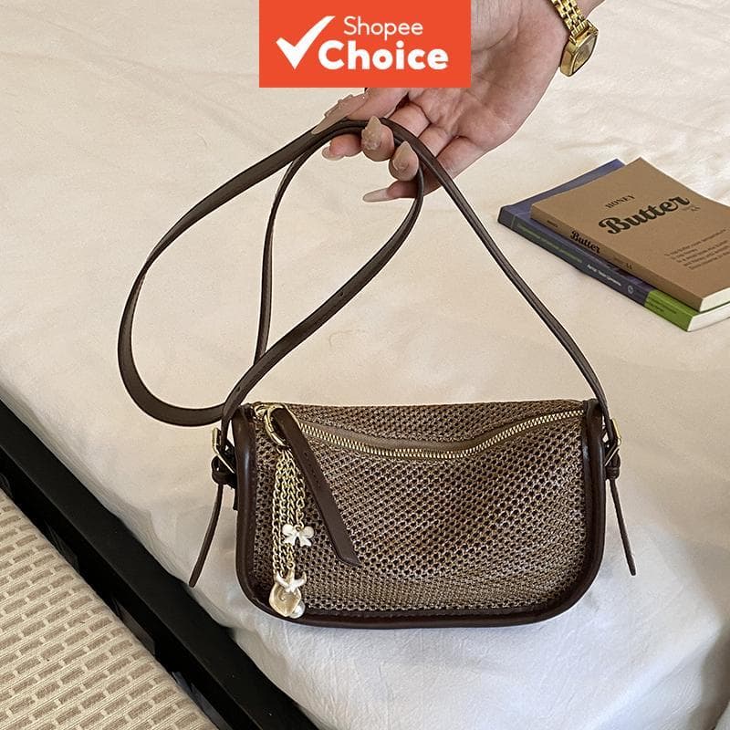 Bolsa tiracolo pequena de alta qualidade para uso casual, bolsa de mão quadrada, feminina popular. Bolsa