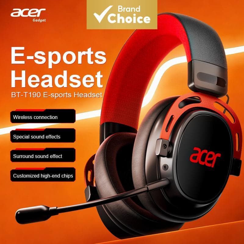 Acer OHR752 Fones De Ouvido Sem Fio Over-Ear Bluetooth Alta Fidelidade Áudio Tipo-C Conexão Para Música Uso Diário Viage