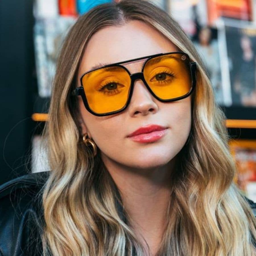Oculos Over Blogueira Amarelo Double Bridget Lente Clarinha Lançamento Nova Coleção!