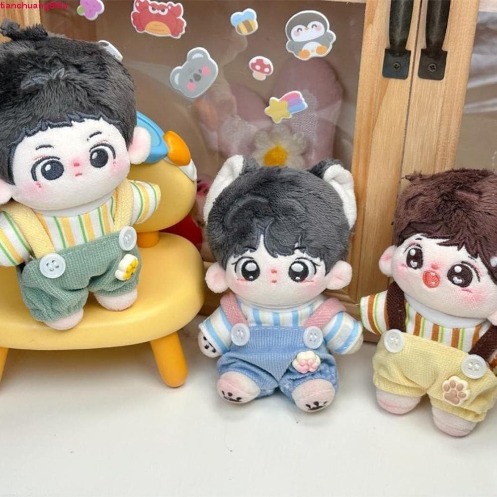 TIANCHUANG Roupas De Boneca De Algodão De 10cm , Calças De Gato Terno , Lindo Conjunto De Vestir Colorida