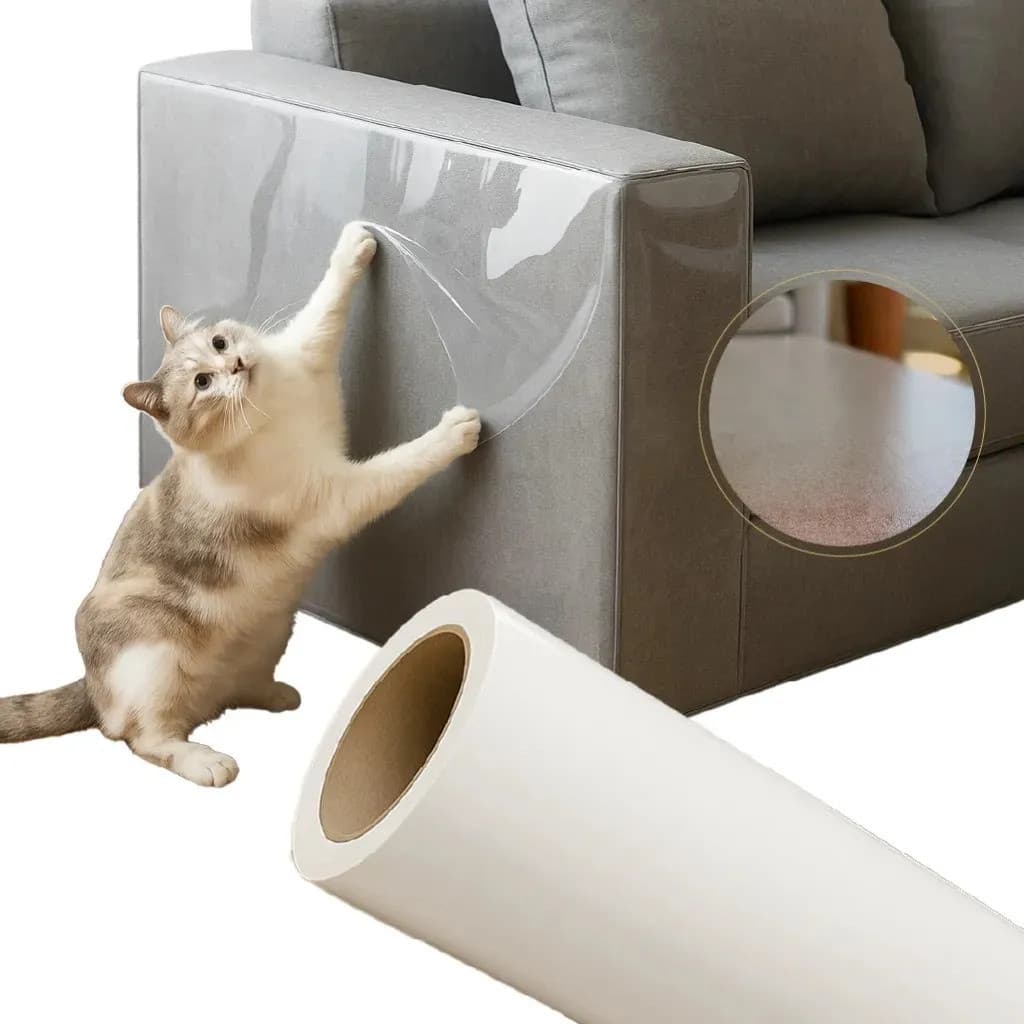 30X300cm Protetor De Sofá Móveis Adesivo Gatos Pets Anti-arranhão Arranhador Transparente