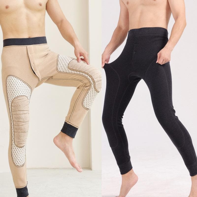 Outono inverno calças quentes das mulheres dos homens proteção da cintura joelho proteção calças de algodão Leggings eng