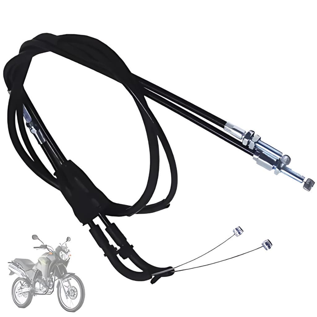 Cabo Acelerador Duplo XTZ 250 Lander 2007 2008 2009 2010 2011 2012 Aço Reforçado 1 Metro