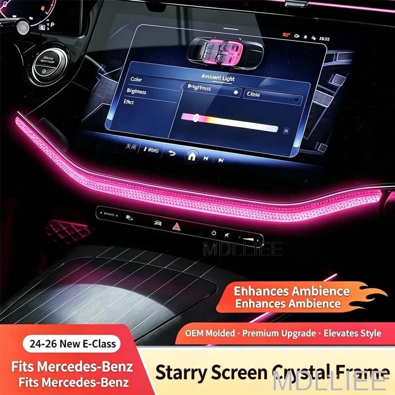 Quadro De Luz De Cristal Do Console Central E Moldura Leitura , Decorações Ambientais Internas Para Benz-Class E300L , E