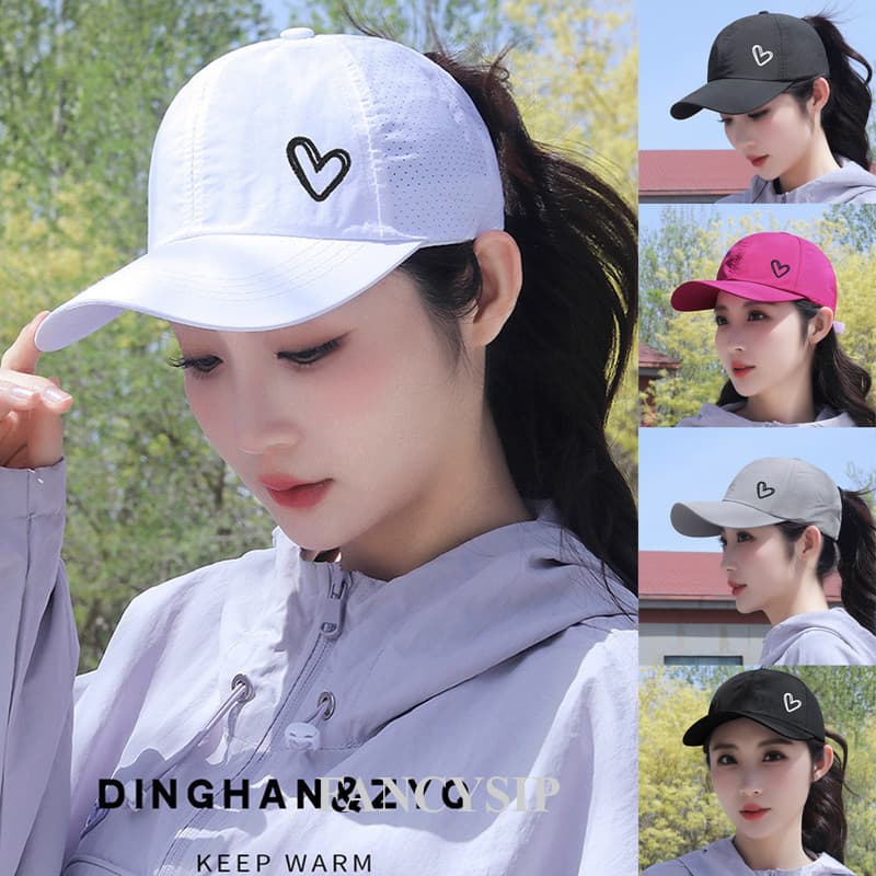 Boné De Beisebol Feminino Criss Cross Rabo De Cavalo Ajustável Alto Bagunçado Bun Ponycap Chapéus De Malha De Secagem Rá