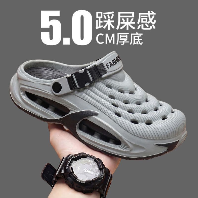 Buraco sapatos masculinos 2026 exterior usar sandálias esportivas praia antiderrapante desodorante resistente ao desgast