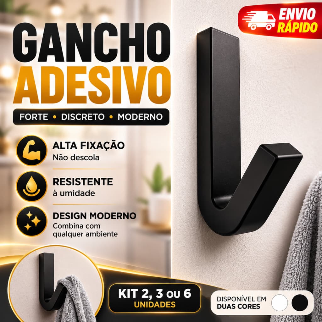 Kit 2/3/6 Ganchos Adesivos Parede Multi Funcional Autocolante Casa Cozinha Quarto Banheiro Organizado Transparente