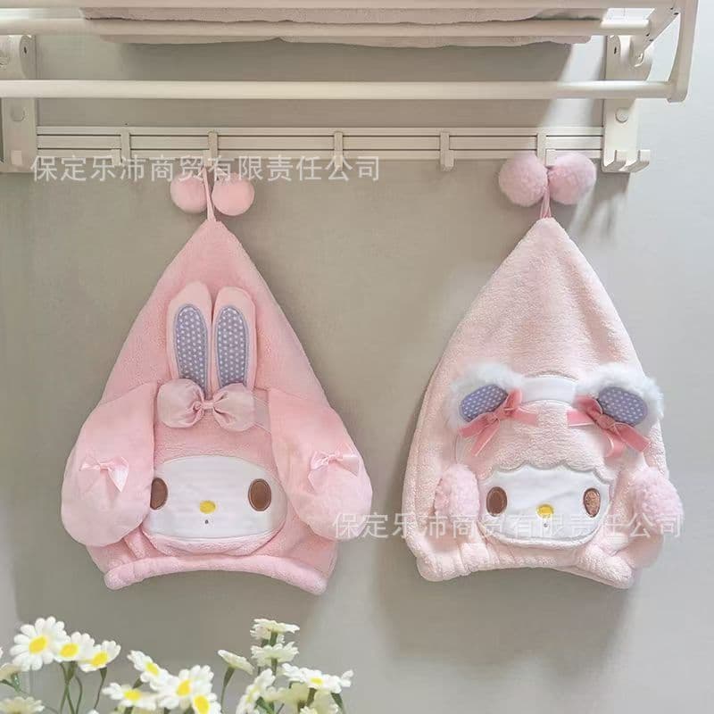 [Haroro] Touca De Banho Sanrio De 68 Cm , Toalha De Cabeça , mymelody Desenho Animado Fofo My Melody , Cordeiro , Coelho