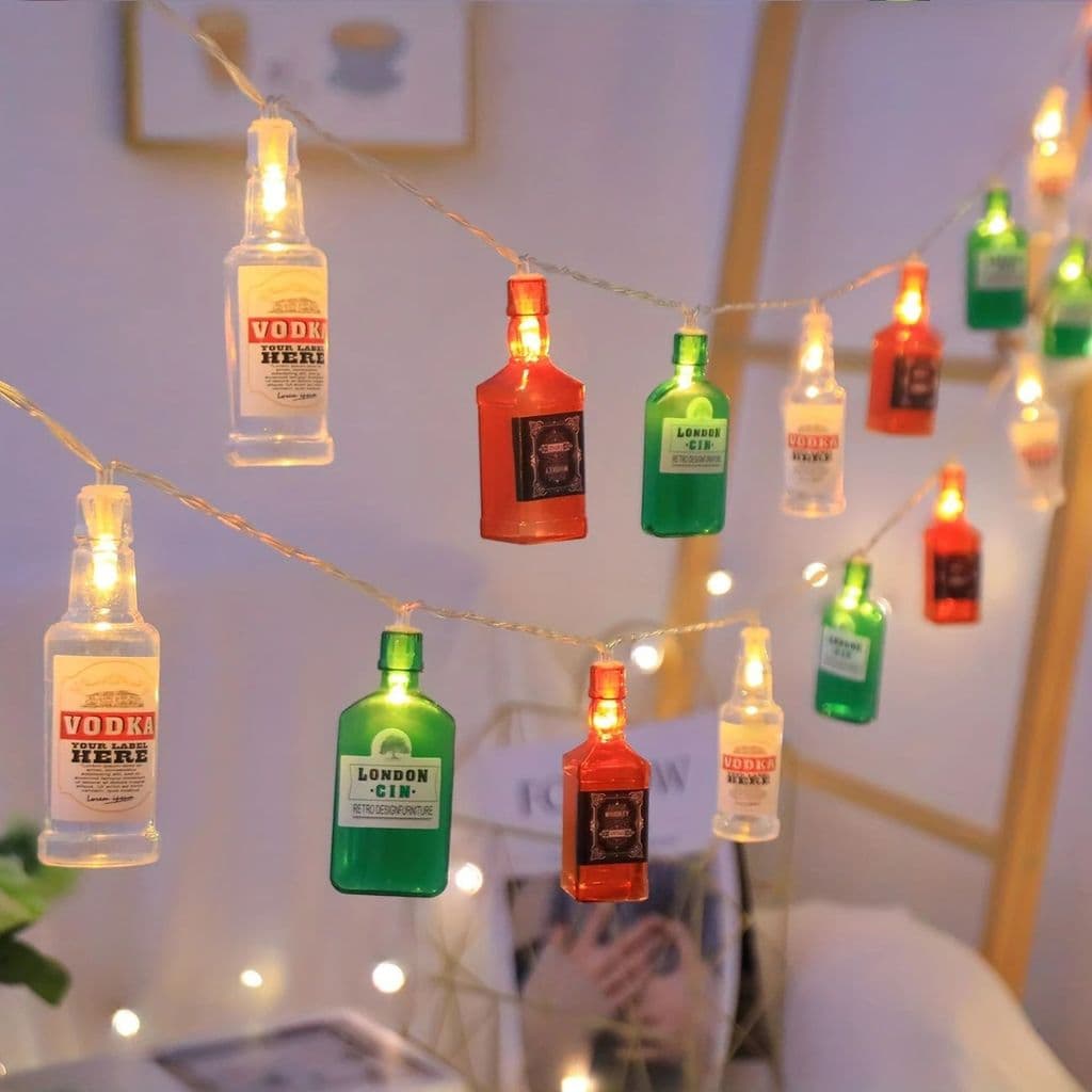 Luzes LED em formato de garrafa de vinho para decoração de festas, iluminação de ambiente em bares, decoração de quartos