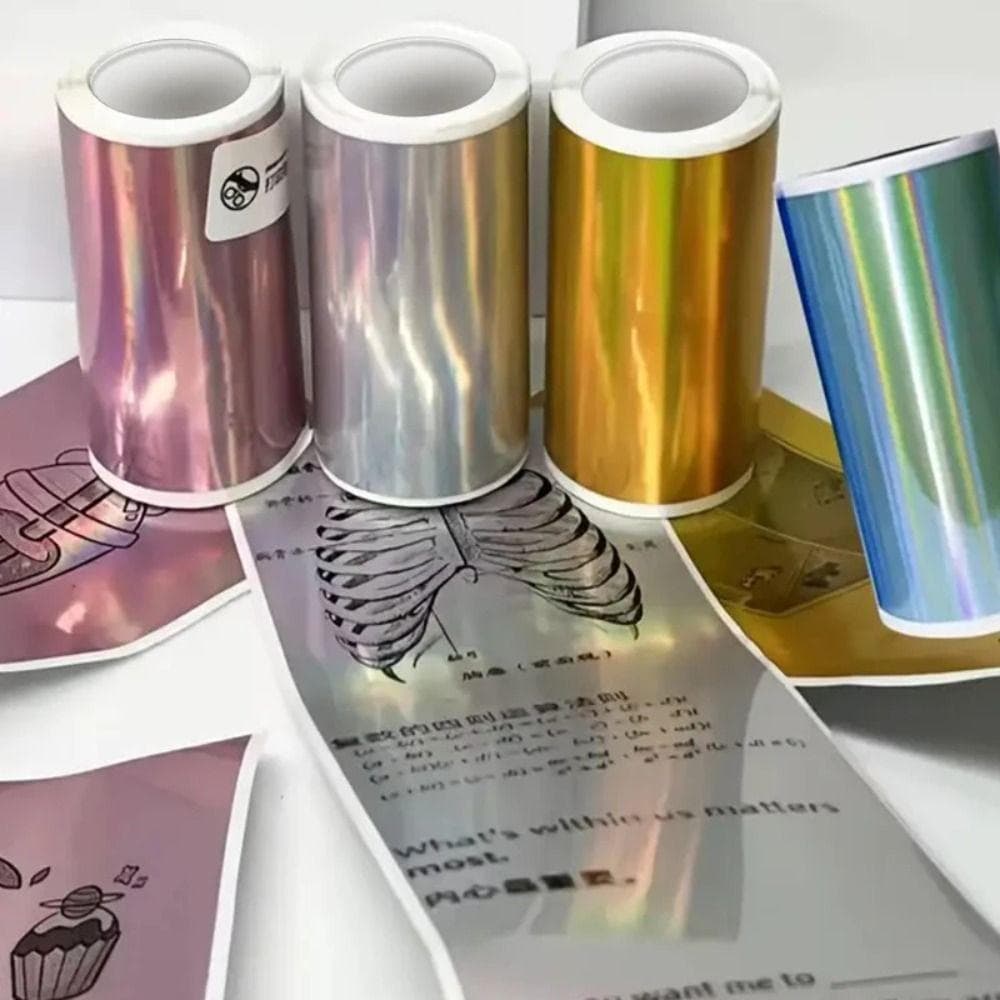 Papéis Para Impressora Térmica SHIGONG , Papel Térmico Holográfico Colorido HD Com Acabamento Liso Premium , Cores Vibra