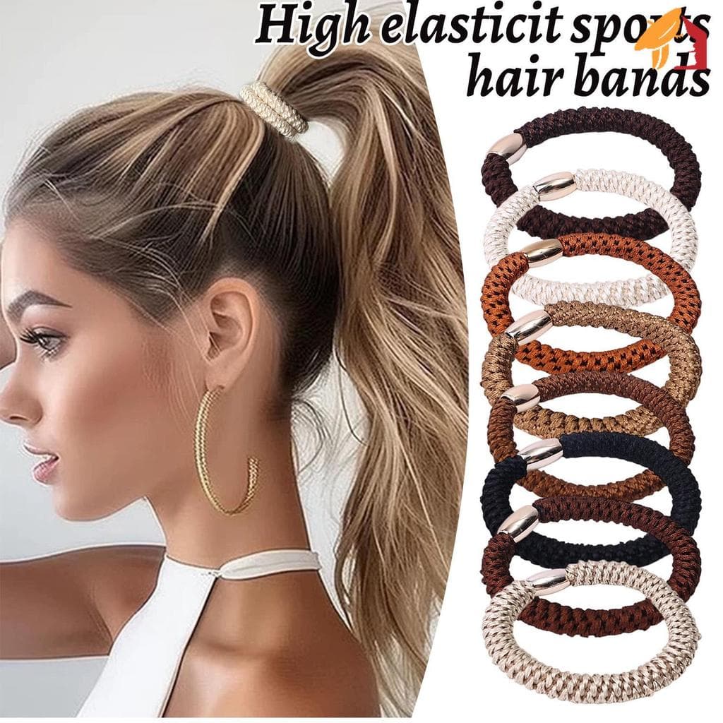 Laço De Cabelo Têxtil De Fixação Segura Antiderrapante-Faixa De Cabeça De Tecelagem Suave Sem Danos-Roupa Diária Versáti