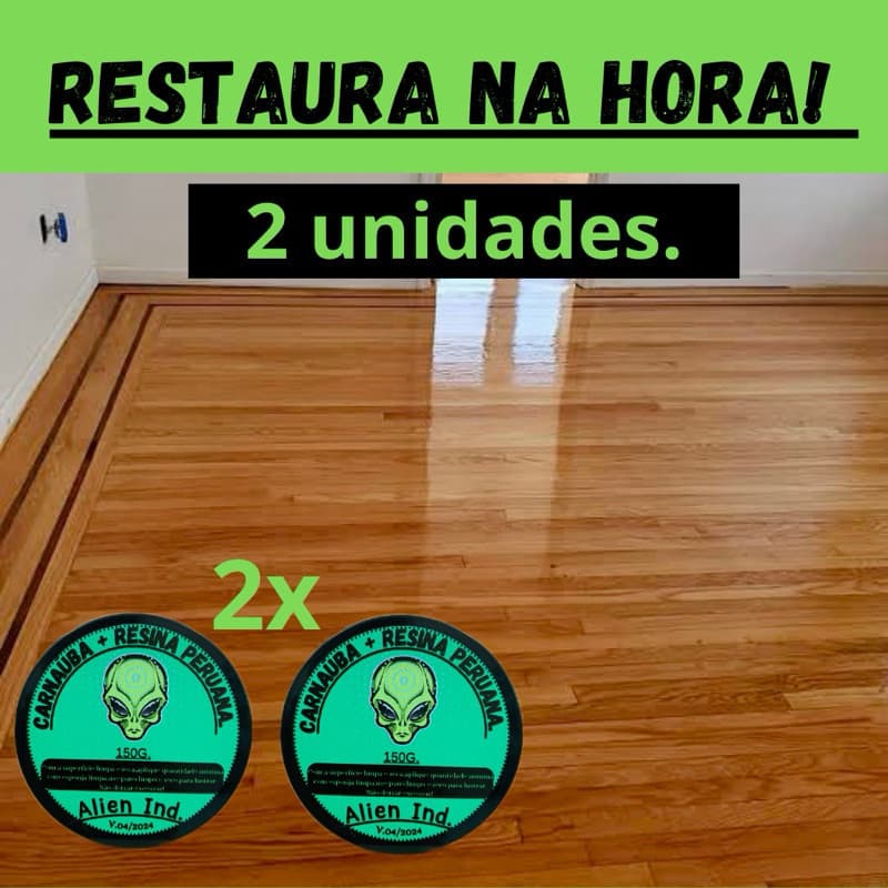 kit 2 Cera Carnaúba Madeira Móveis Piso Revitalizadora