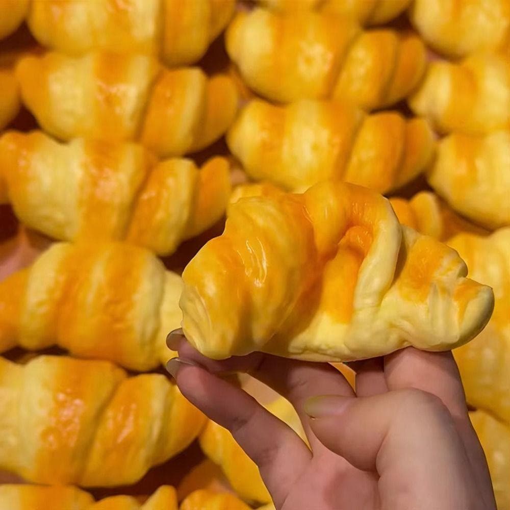 Bola De Inquietação Sensorial PCHOBER , Brinquedo Mole De Croissant Pegajoso De Ascensão Lenta De Recuperação De Pitada